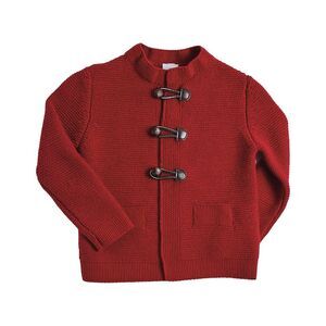 Pepa London Girls  Toggle Fastening Wool Cardigan, Red